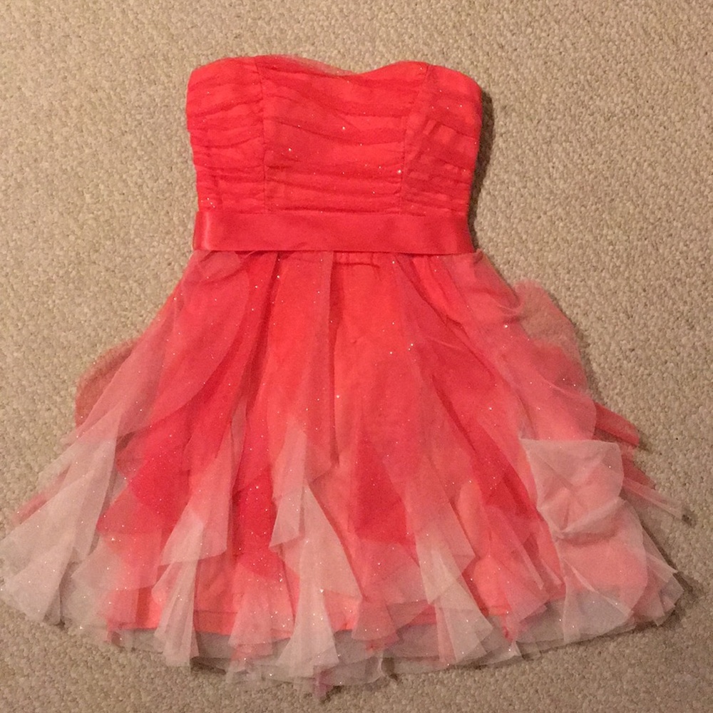 Short strapless prom dress